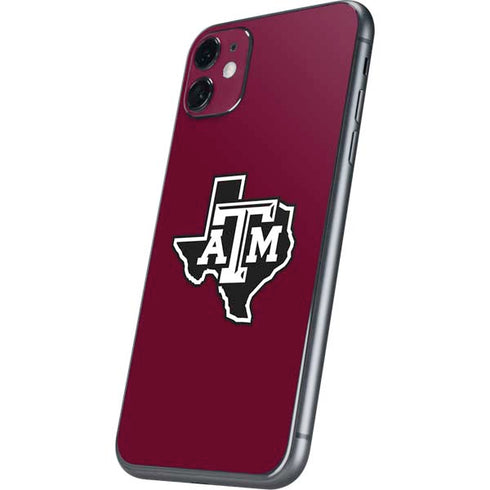 Texas A&M University Black Logo iPhone 11 Skin